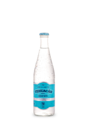 Tehuacán Brillante Sparkling  Mineral Water Original (12oz) Glass – 12 Pack