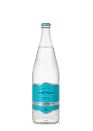 Tehuacán Brillante Sparkling Mineral Water Original (24oz) Glass – 12 Pack